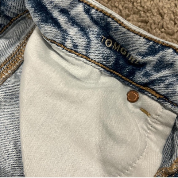 American Eagle Outfitters Blue Tomgirl Distressed Jean Shorts - Picture 4 of 5